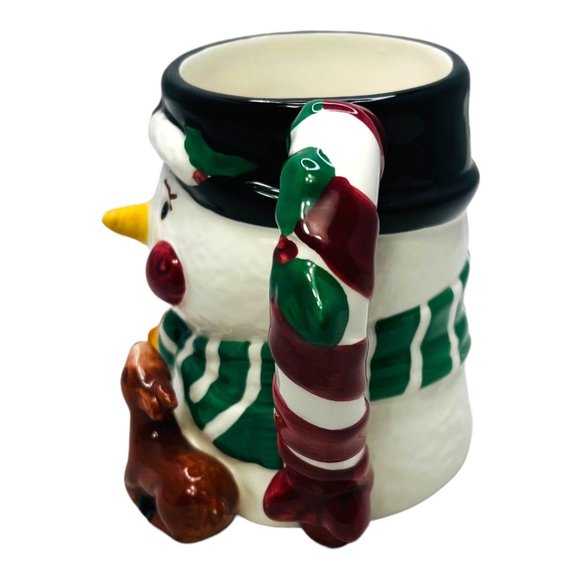 ‘Tis The Season 16 oz Snowman Mug Cup Rabbit Deer Candy Cane Handle Christmas - Picture 8 of 9